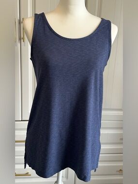 St. Tropez Navy Blue Sleeveless Tank Top-Size Medium